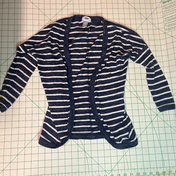 Old Navy Sweaters - womens old navy cardigan sweater blue white stripes size medium